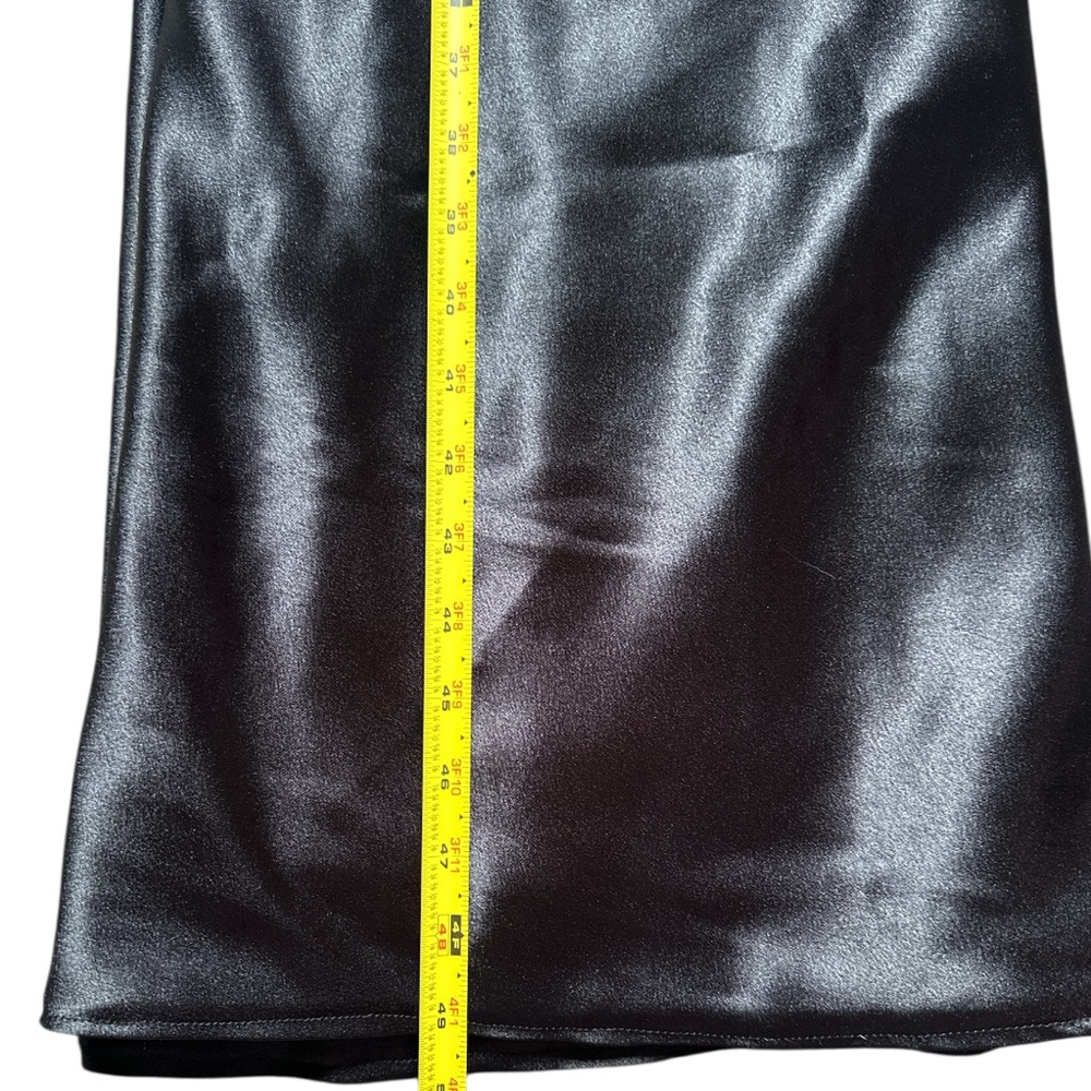 Birdy Grey Kensie Dress Women’s Elegant Shiny Satin Black One-Shoulder Sz Small - Picture 9 of 9
